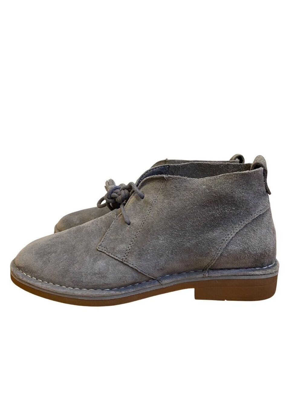 Hush Puppies Womens chukka Cyra Catelyn Grey Suede Ankle Boots shoes sz9 Lace-up